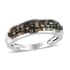 Multi Diamond Ring in Black Rhodium and Platinum Over Sterling Silver (Size 8.0) 0.50 ctw image number 0