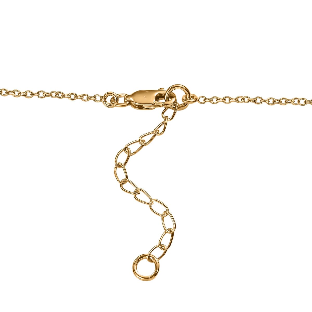 Polki Diamond Drop Station Necklace 18-20 Inches in Vermeil Yellow Gold Over Sterling Silver 2.00 ctw image number 4