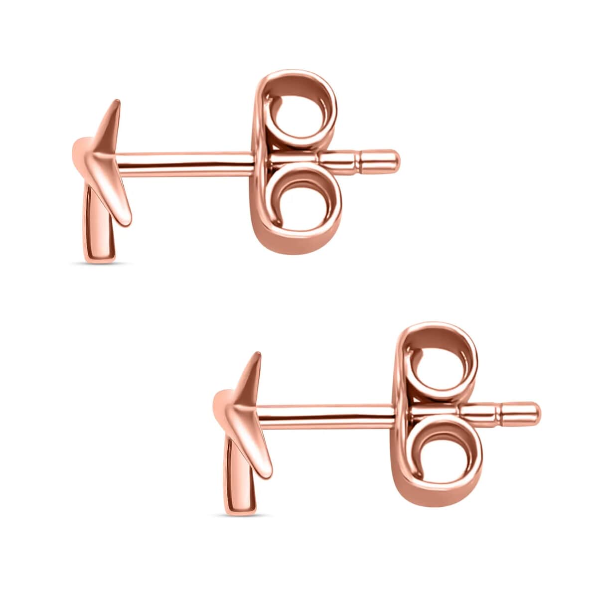 Rachel Galley Molto Kiss Stud Earrings, Sterling Silver Studs, Vermeil 18K Rose Gold Plated Earrings image number 5