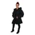 Adrienne Vittadini Hooded Parka with Faux Fur Trim and Ribbed Cuff -Black (XL, Polyester) image number 1