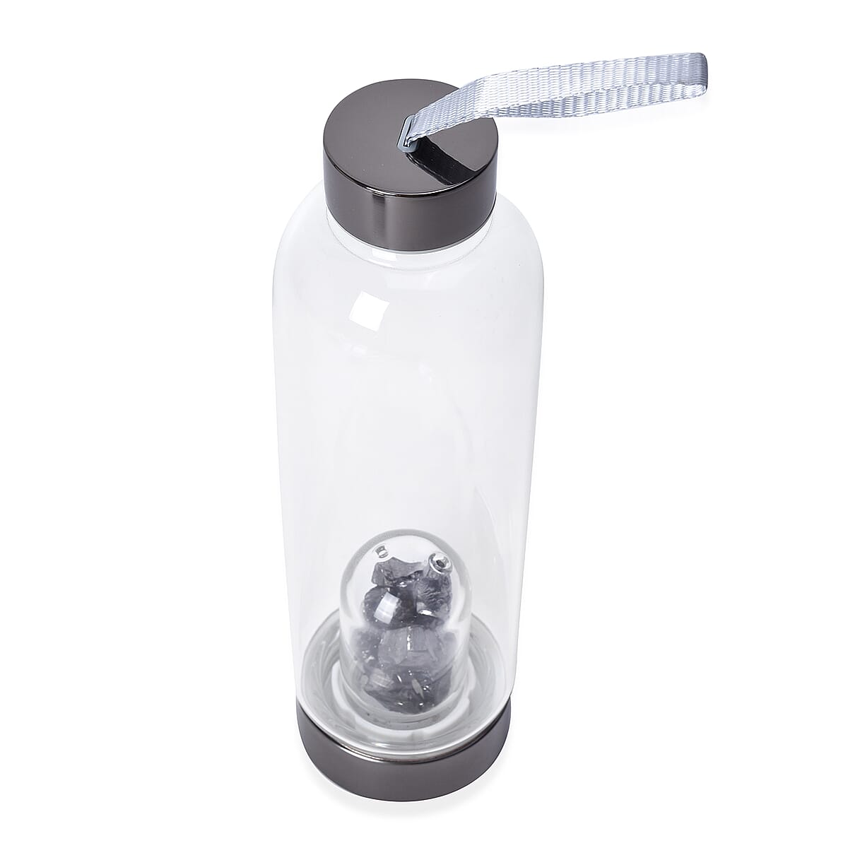 Water Bottle with Natural Elite Noble Shungite - Gunmetal image number 3
