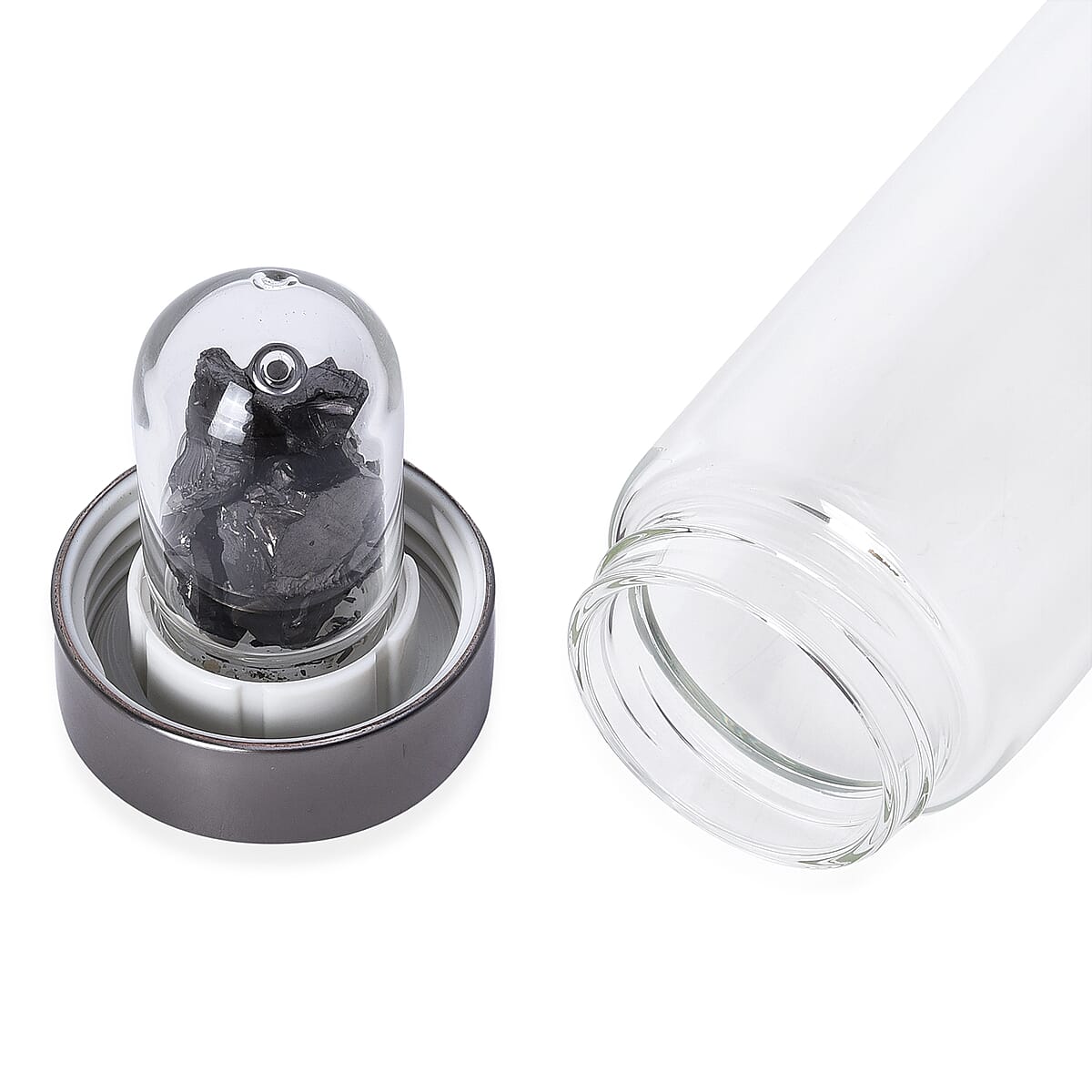 Water Bottle with Natural Elite Noble Shungite - Gunmetal image number 4