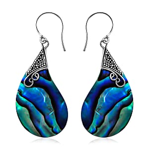 Abalone Shell Earrings in Sterling Silver