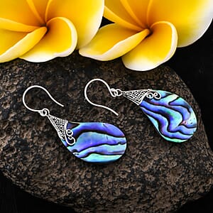Abalone Shell Earrings in Sterling Silver