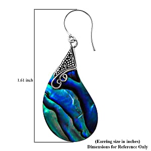 Abalone Shell Earrings in Sterling Silver