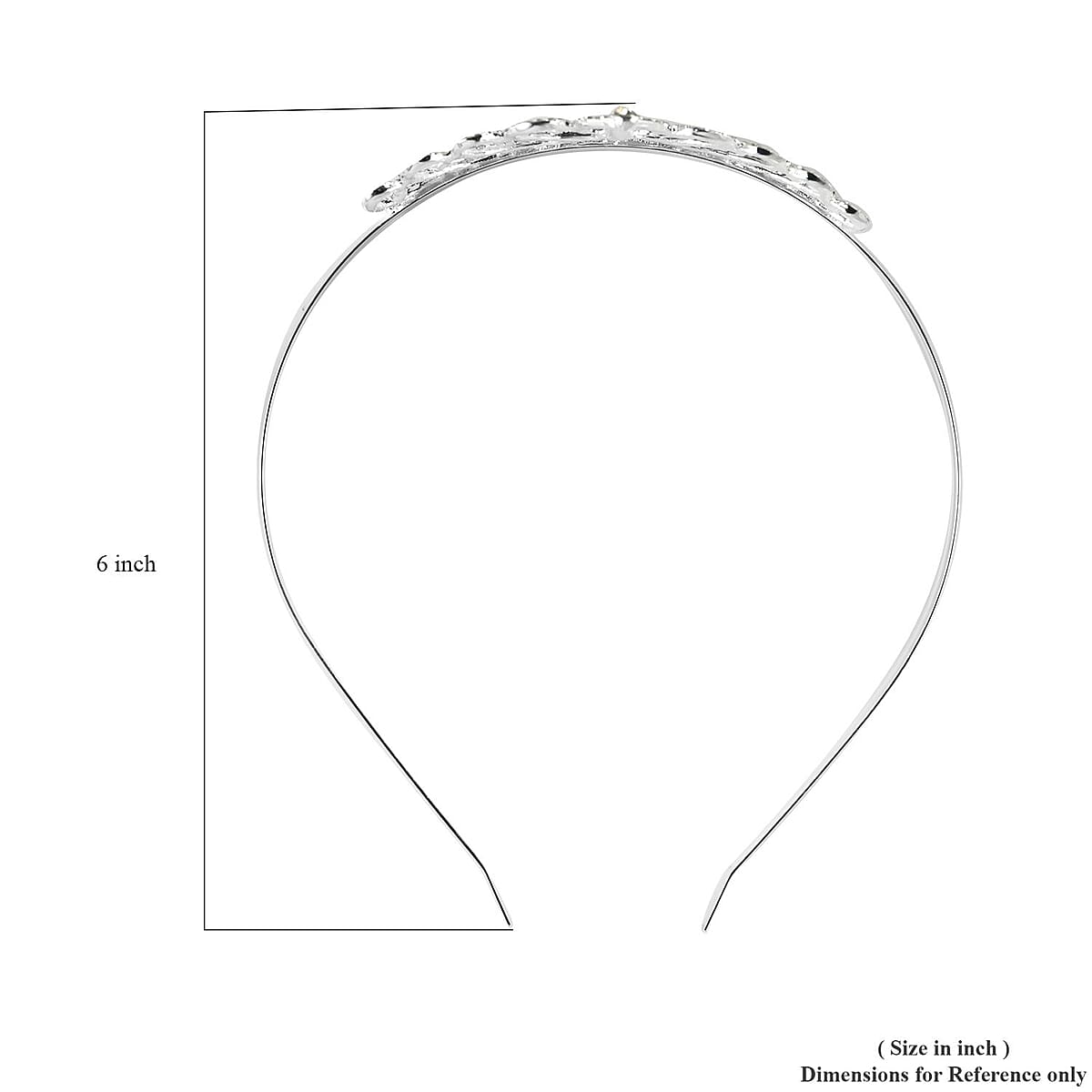 White Austrian Crystal, Glass Crown Tiara in Silvertone image number 4