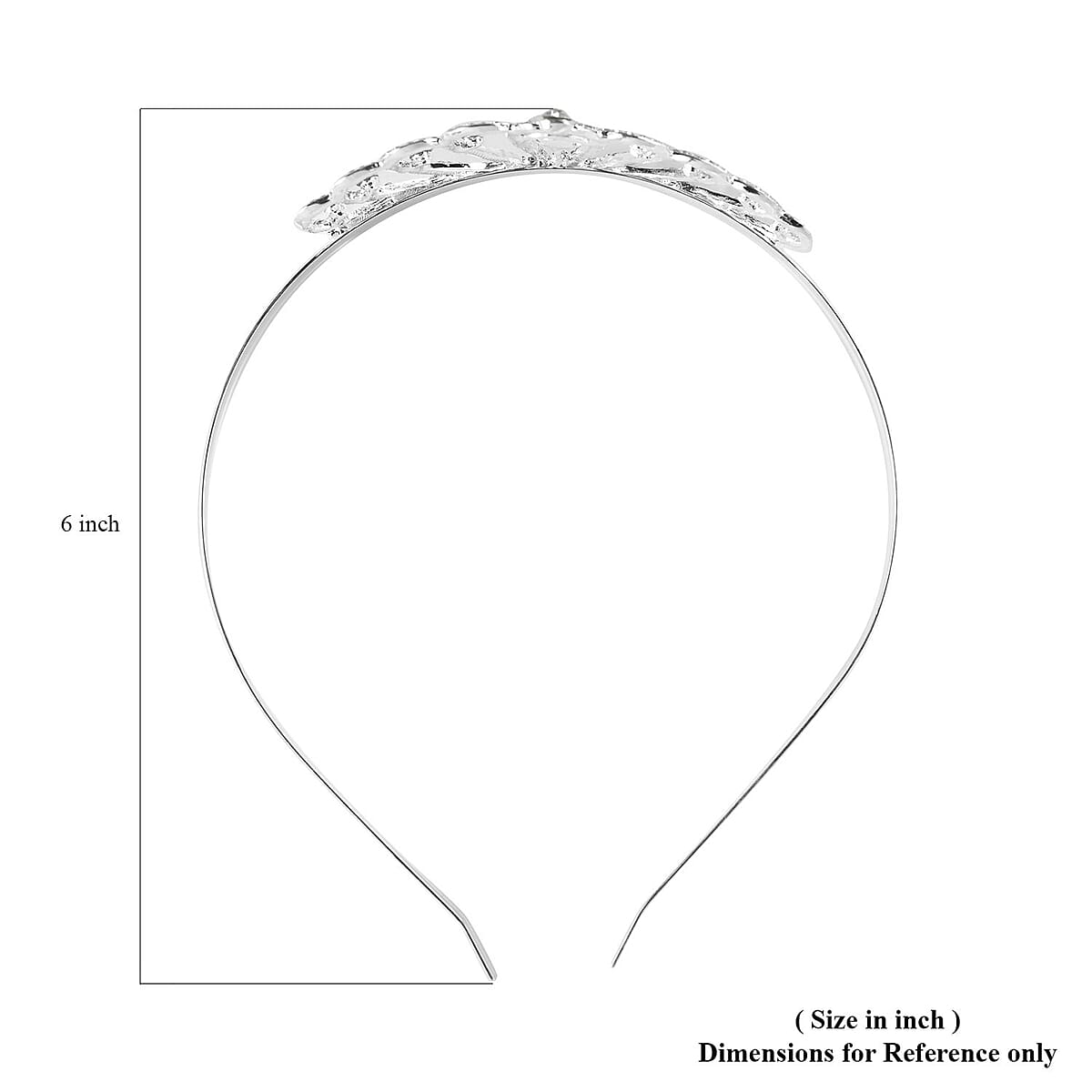 White Austrian Crystal, Glass Crown Tiara in Silvertone image number 4