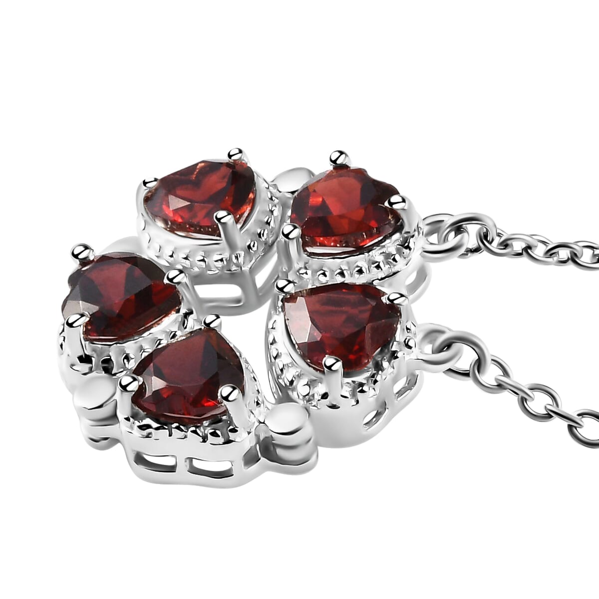 Mozambique Garnet Multi Wear Necklace (18 in) in Sterling Silver 3.10 ctw image number 3