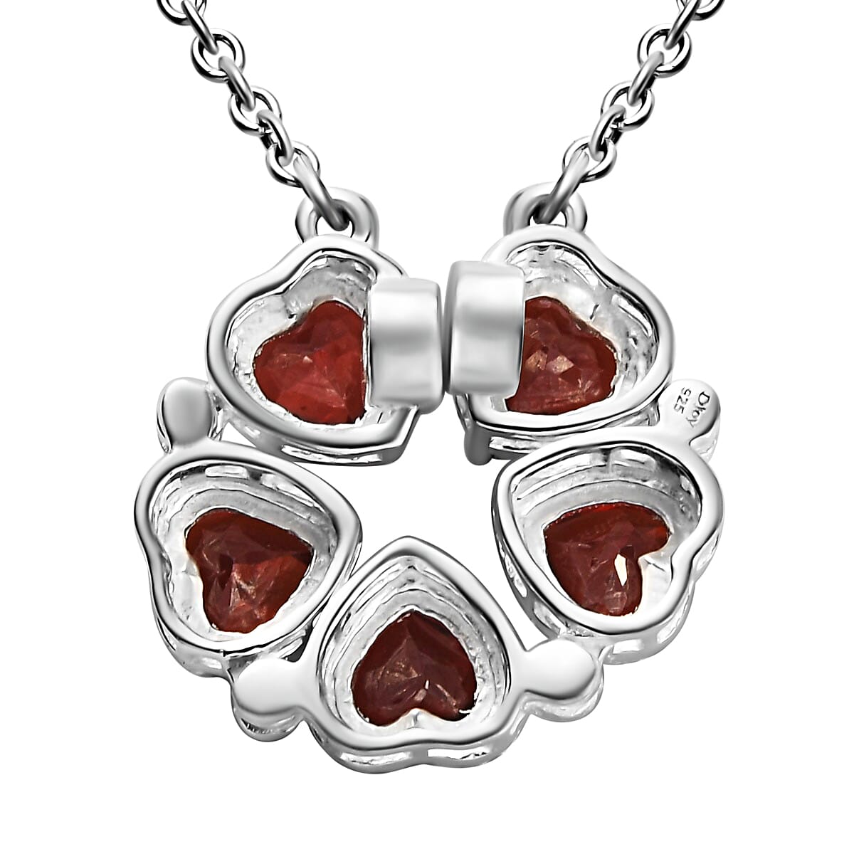 Mozambique Garnet Multi Wear Necklace (18 in) in Sterling Silver 3.10 ctw image number 4
