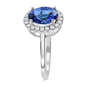 Iliana 18K White Gold AAA Tanzanite, Diamond (G-H, SI) Ring (Size 10.0) 1.85 ctw