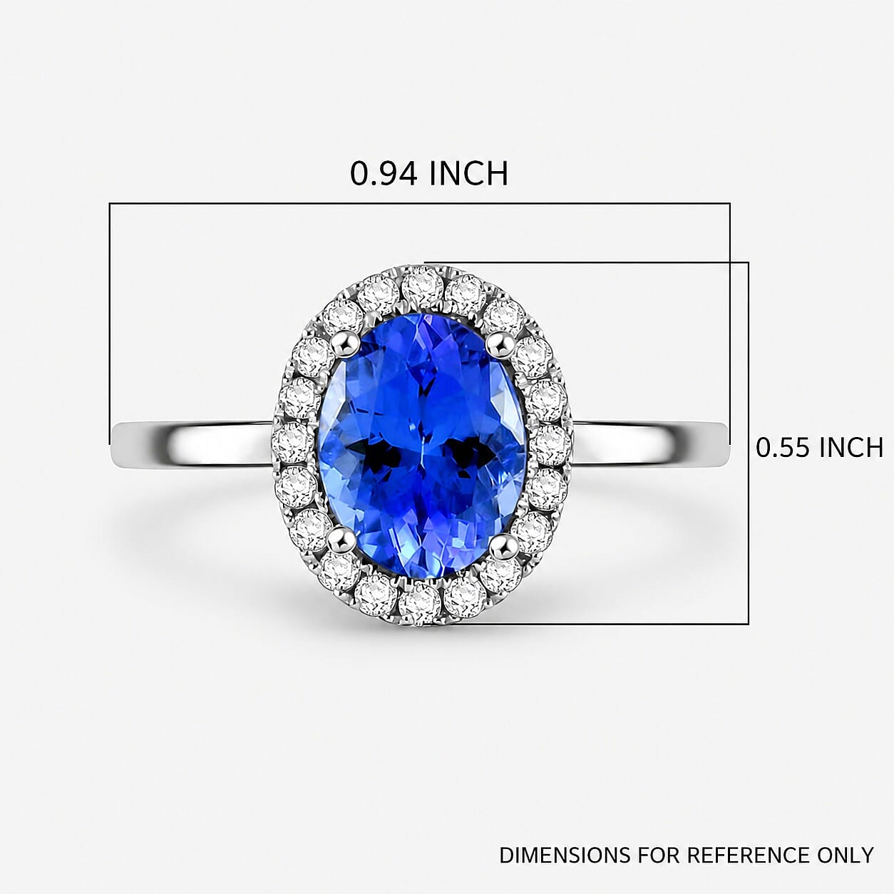 Iliana 18K White Gold AAA Tanzanite, Diamond (G-H, SI) Ring (Size 10.0) 1.85 ctw
