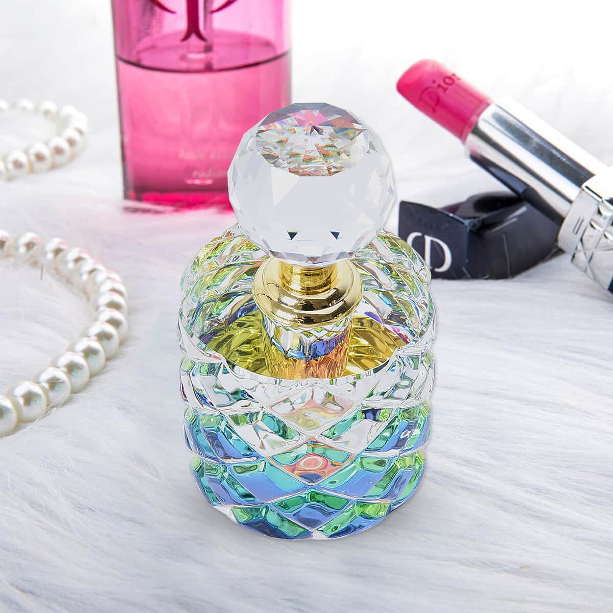 Cylinder Decorative & Functional Re-fillable Perfume Bottle (5 ml) , Small Glass Perfume Bottle , Most Beautiful Perfume Oil Bottles , 5ml Perfume Bottle image number 1
