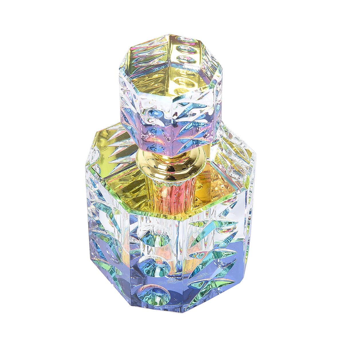 Octagon Decorative & Functional Re-fillable Perfume Bottle (5 ml) , Small Glass Perfume Bottle , Most Beautiful Perfume Oil Bottles , 5ml Perfume Bottle image number 4