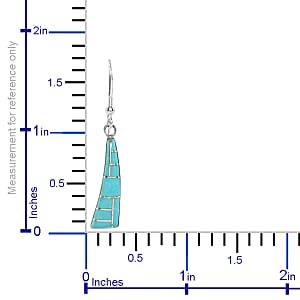 Santa Fe Style Kingman Turquoise Earrings in Sterling Silver 2.80 ctw