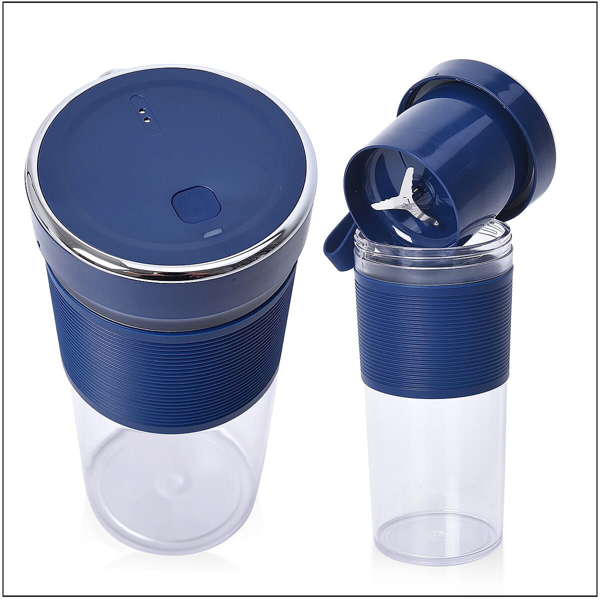 Blue Lightweight Portable Juicer Blender with USB image number 4