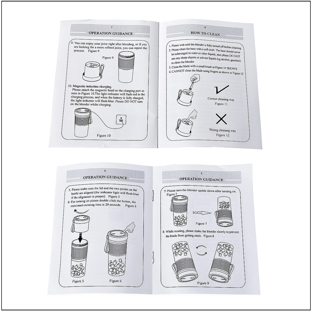 Blue Lightweight Portable Juicer Blender with USB image number 5