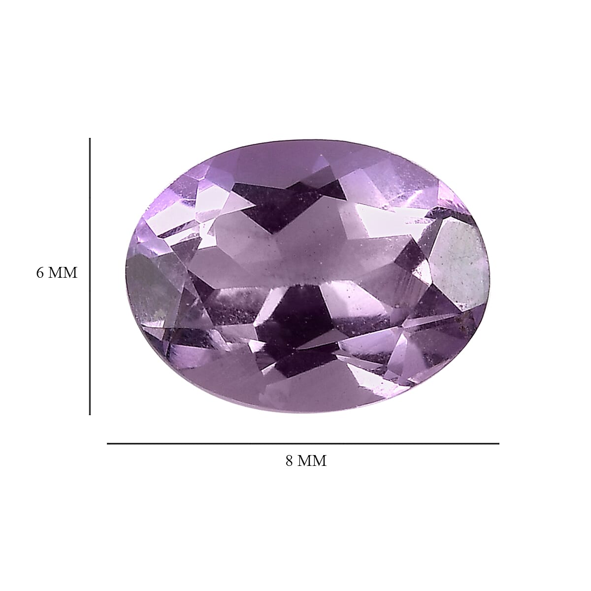 Rose De France Amethyst Set of 2 (Ovl 8x6 mm) 1.94 ctw Loose Gemstone