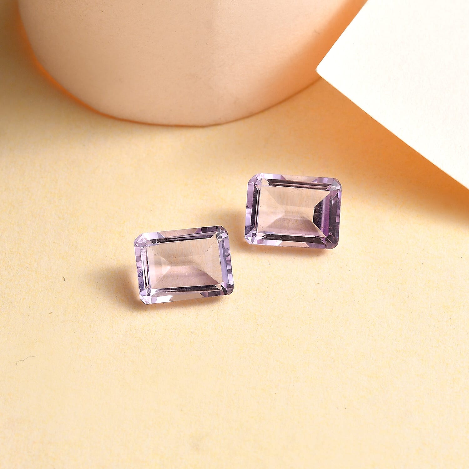 Rose De France Amethyst Set of 2 (Oct 8x6 mm) 3.04 ctw Loose Gemstone