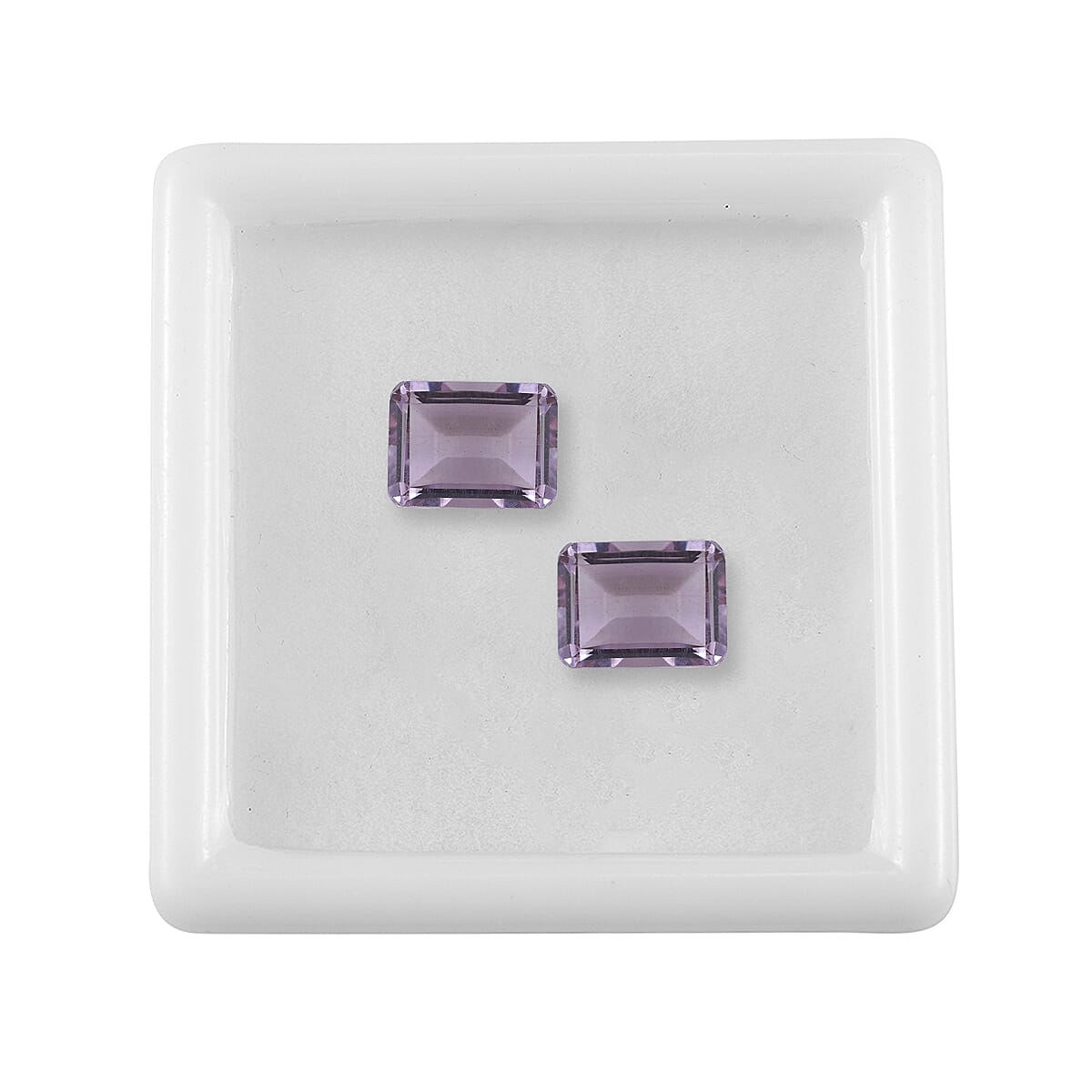 Rose De France Amethyst Set of 2 (Oct 8x6 mm) 3.04 ctw Loose Gemstone