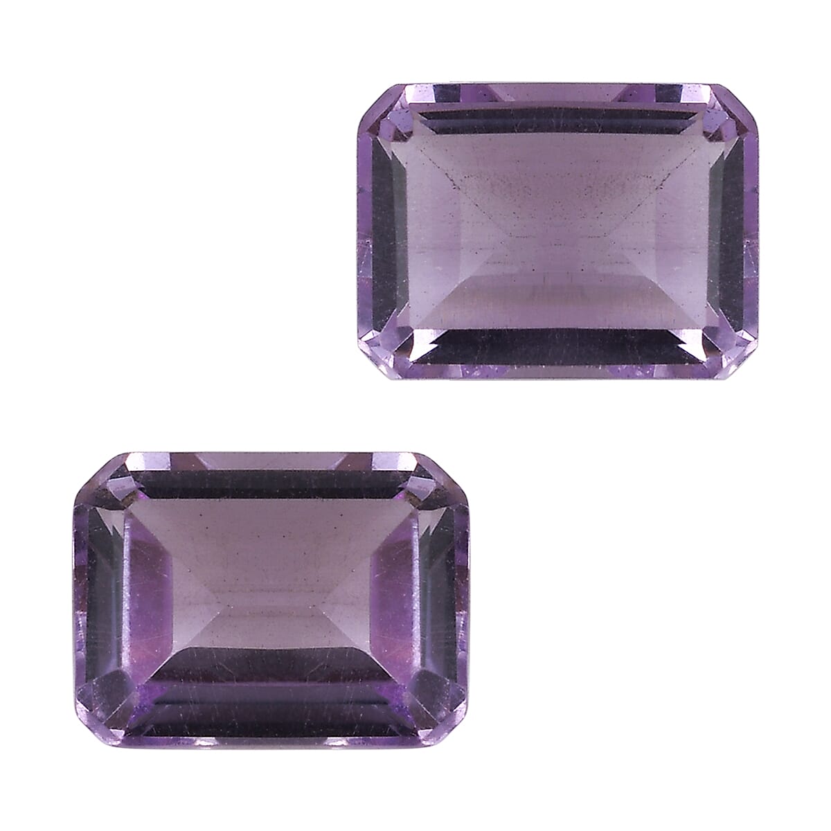 AA Rose De France Amethyst Set of 2 (Oct 8x6mm) 2.35 ctw Loose gemstone