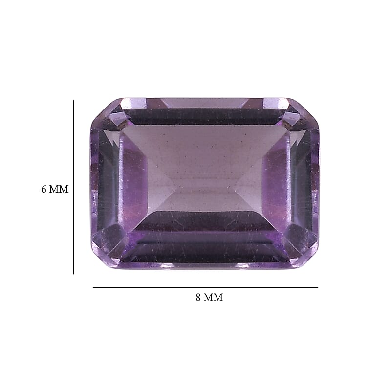 AA Rose De France Amethyst Set of 2 (Oct 8x6mm) 2.35 ctw Loose gemstone