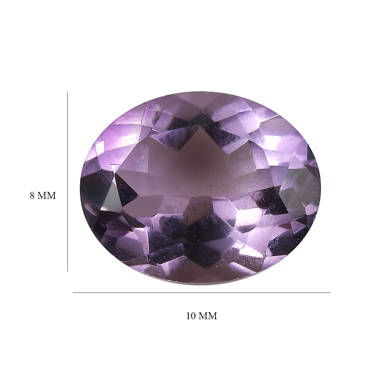 Rose De France Amethyst (Ovl 10x8 mm) 2.05 ctw Loose Gemstone