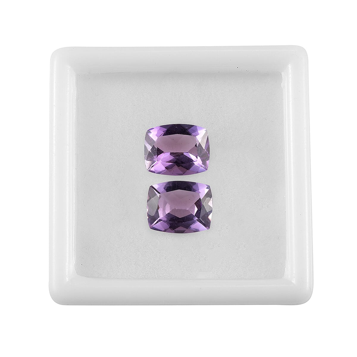 Rose De France Amethyst Set of 2 (Cush 10x8 mm) 4.75 ctw Loose Gemstone