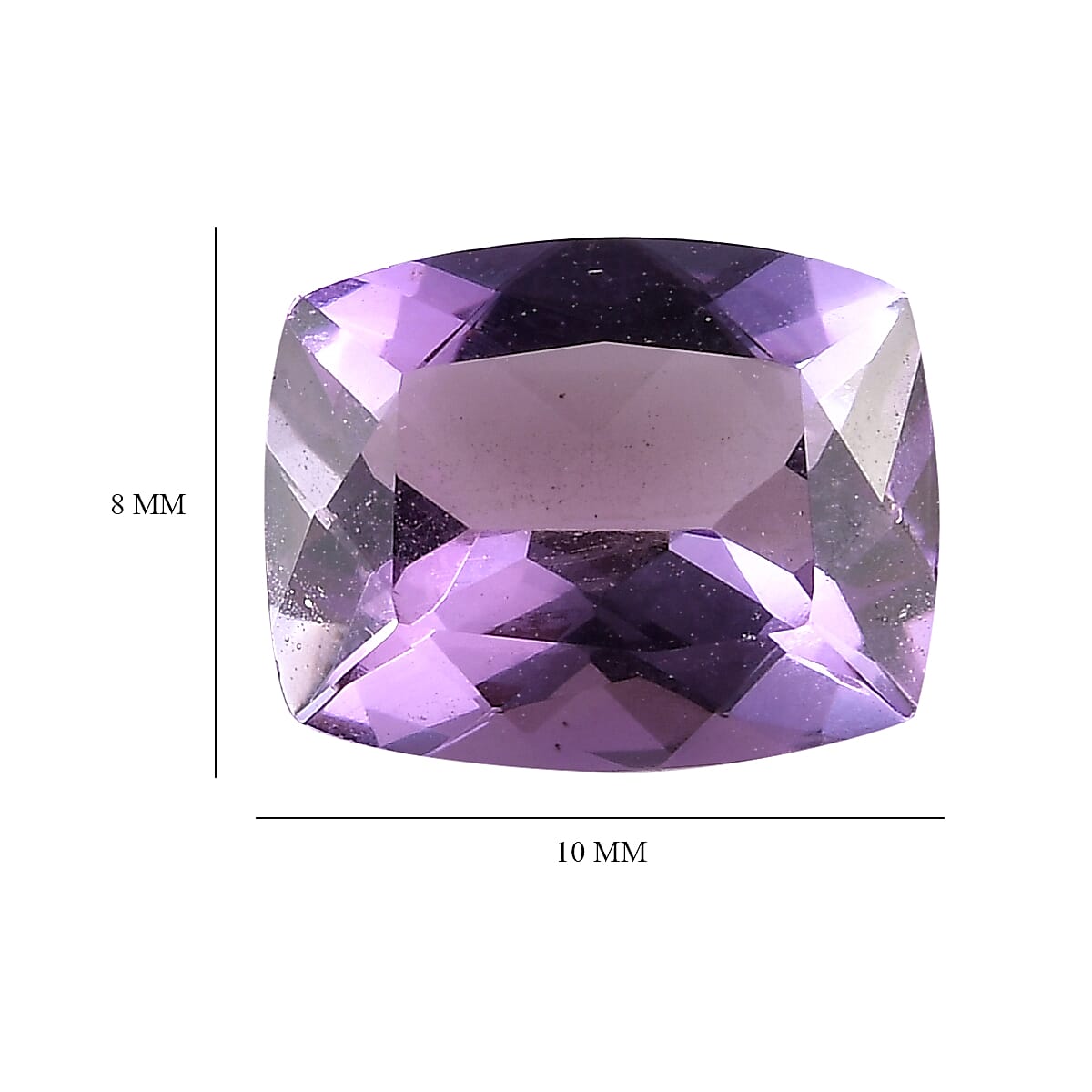 Rose De France Amethyst Set of 2 (Cush 10x8 mm) 4.75 ctw Loose Gemstone