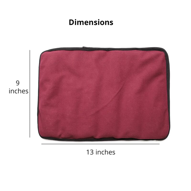 Natural Shungite Multipurpose Burgundy Cover Pillow 1lb