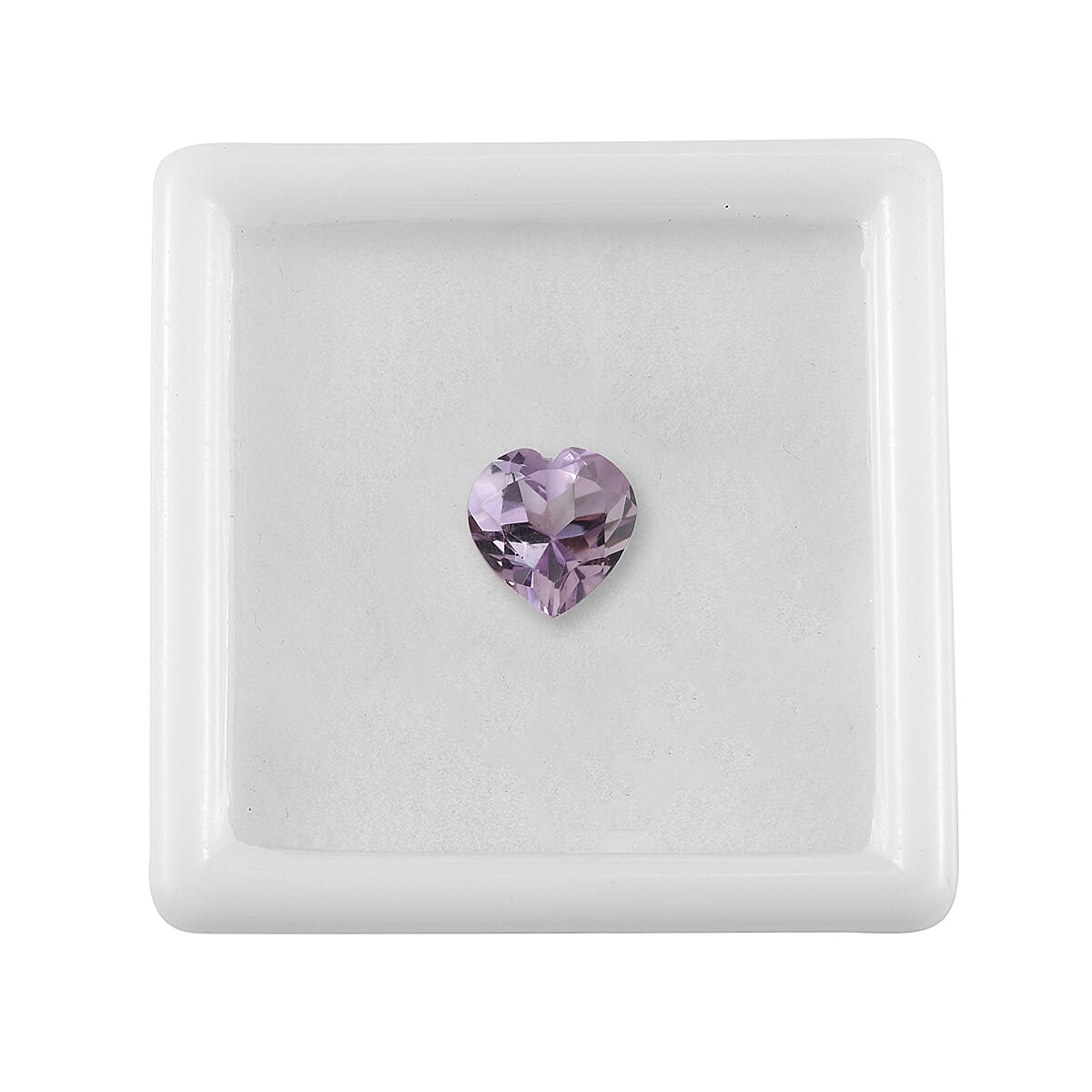 Rose De France Amethyst (Hrt 8mm) 1.40 ctw Loose Gemstone