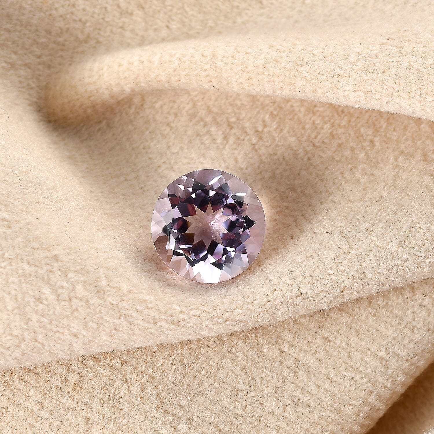 Rose De France Amethyst (Rnd 12 mm) 4.85 ctw Loose Gemstone