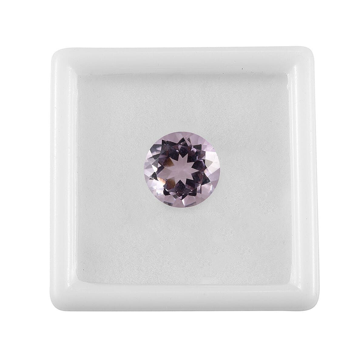 Rose De France Amethyst (Rnd 12 mm) 4.85 ctw Loose Gemstone
