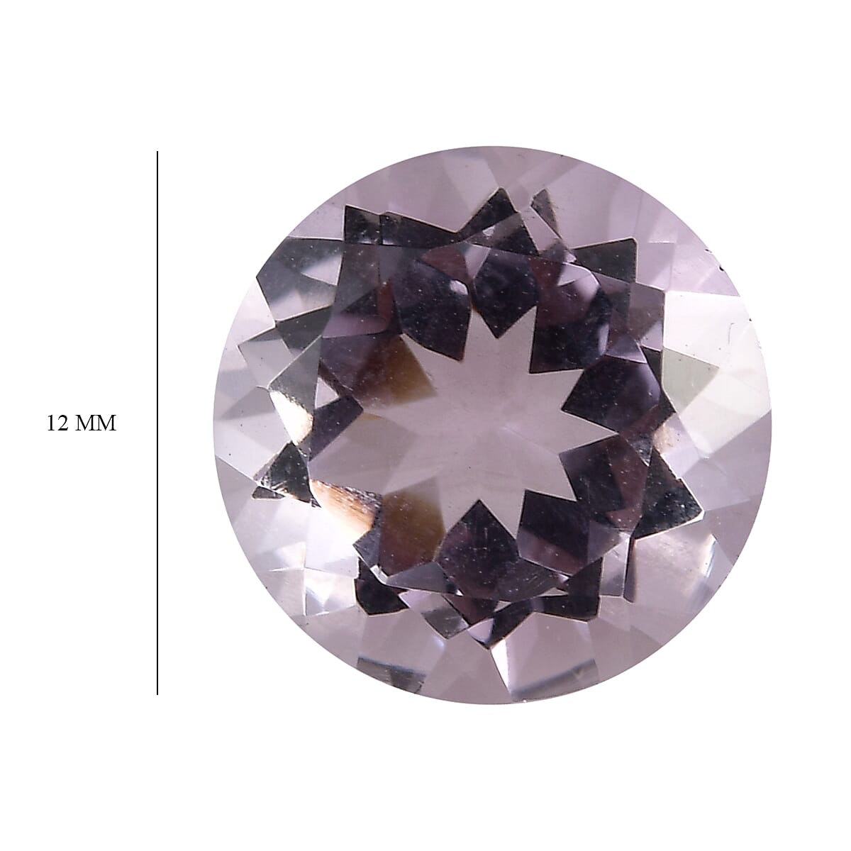 Rose De France Amethyst (Rnd 12 mm) 4.85 ctw Loose Gemstone