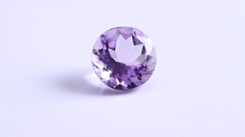 AA Rose De France Amethyst (Rnd 12 mm) 5.36 ctw Loose Gemstone