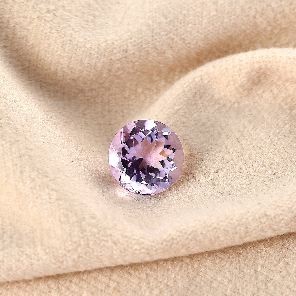 AA Rose De France Amethyst (Rnd 12 mm) 5.36 ctw Loose Gemstone image number 1