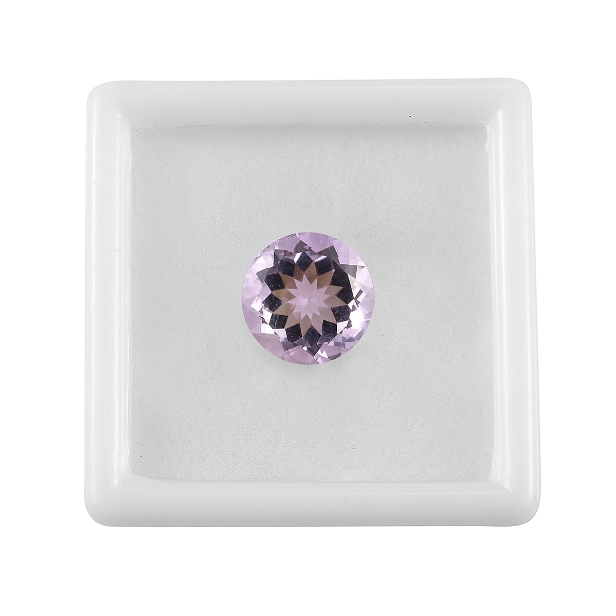 AA Rose De France Amethyst (Rnd 12 mm) 5.36 ctw Loose Gemstone image number 3
