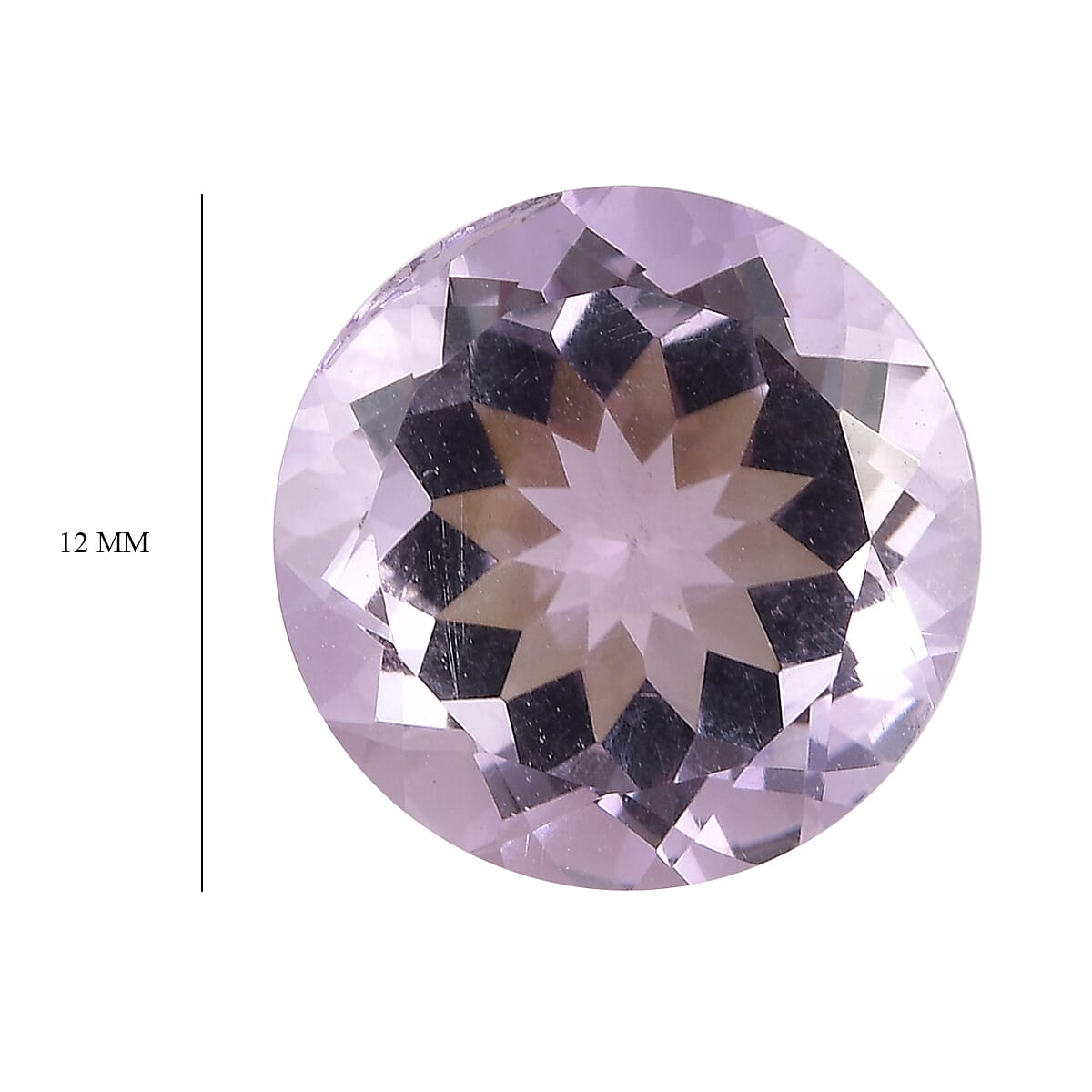 AA Rose De France Amethyst (Rnd 12 mm) 5.36 ctw Loose Gemstone image number 4