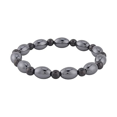 Shungite and Magnetic Hematite Stretch Bracelet 115.00 ctw