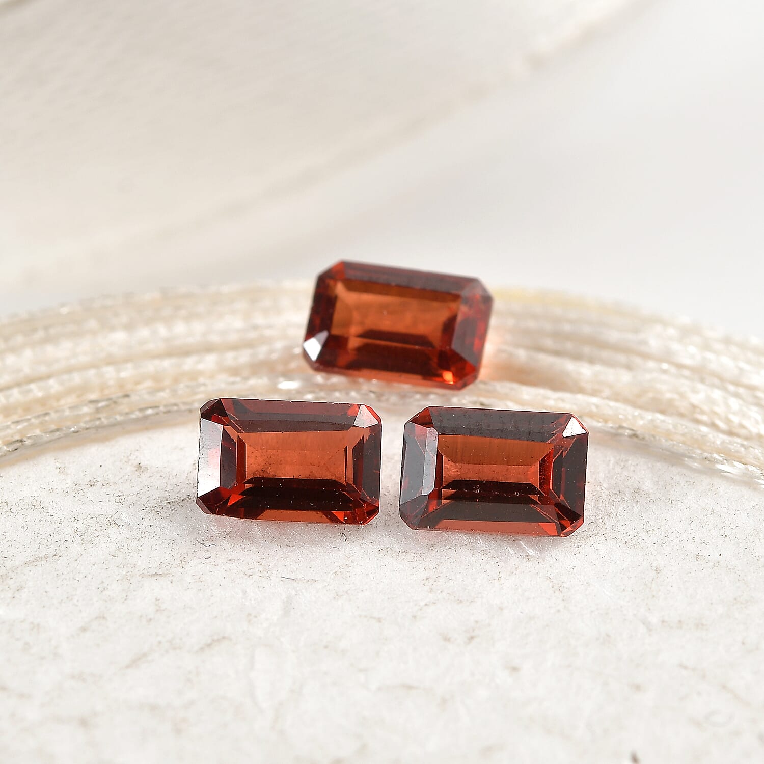 Mozambique Garnet Set of 3 (Oct 6x4 mm) 1.93 ctw Loose Gemstone
