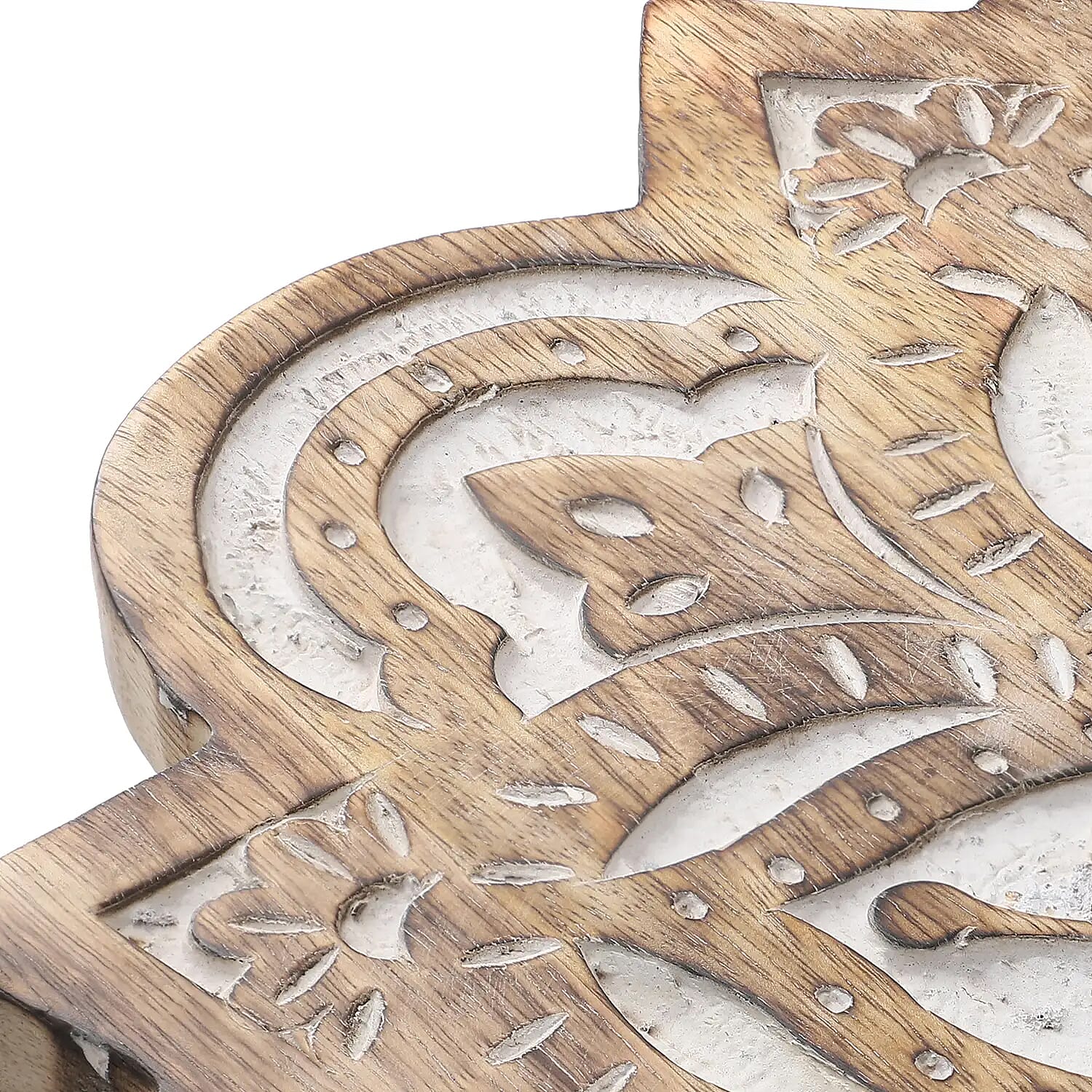 Nakkashi Handmade and Hand Carved Wooden Rotating Tray