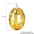 Simulated Yellow Sapphire Pendant in Rhodium Over Sterling Silver image number 4