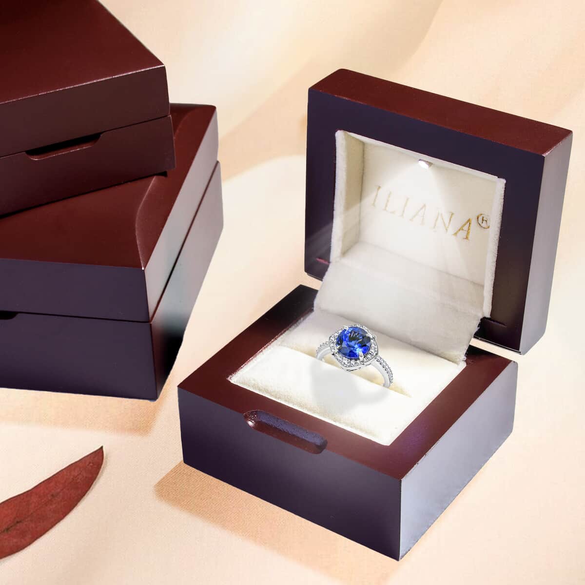 ILIANA AAA Tanzanite and Diamond G-H SI Cushion Halo Ring in 18K White Gold with Appraised Certificate 5.34 Grams 4.15 ctw image number 6