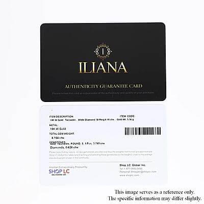 Iliana AAA Tanzanite and G-H SI Diamond 4.15 ctw Cushion Halo Ring in 18K White Gold (Size 9.0) 5.34 Grams