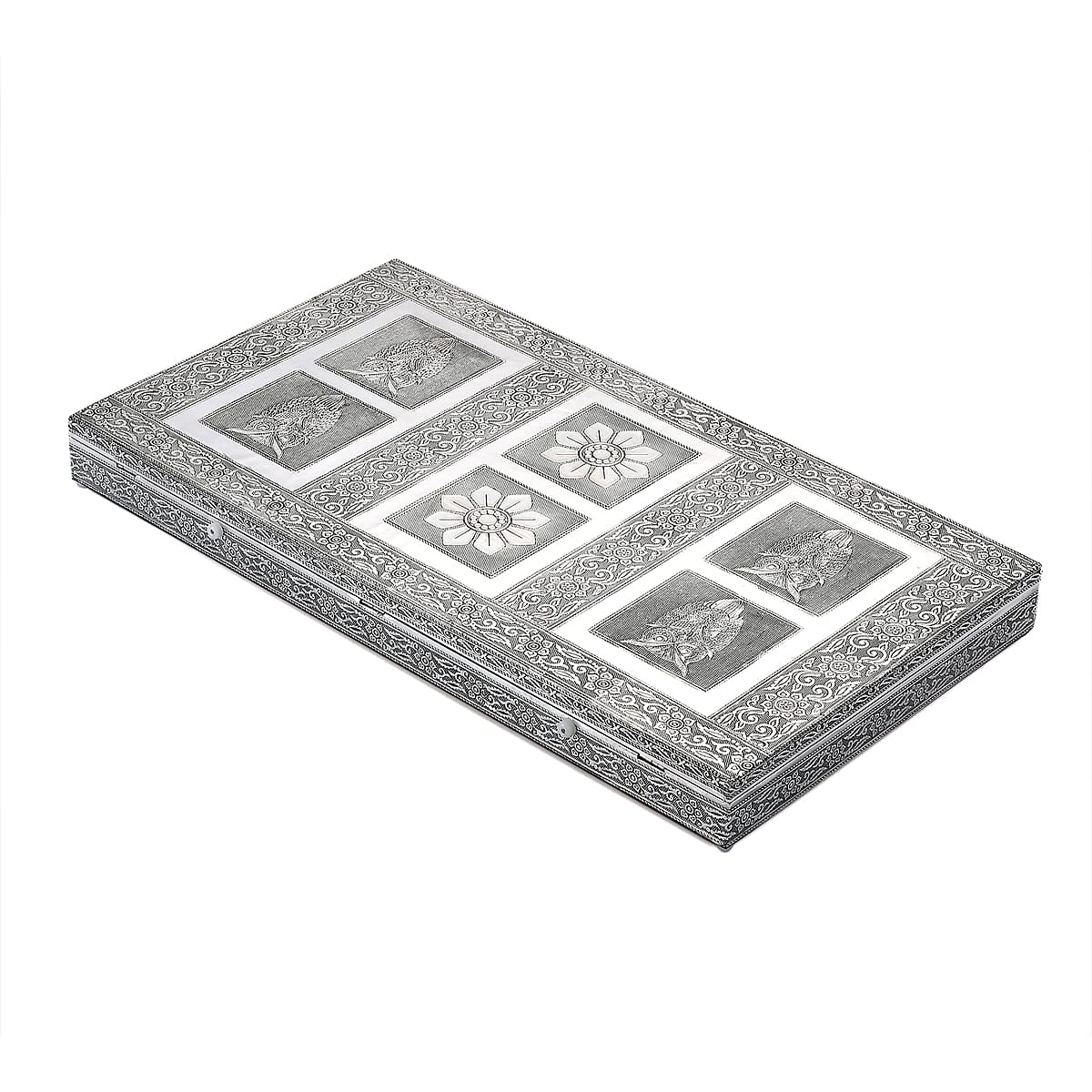 Largest Ever Hand Crafted Oxidized Owl Embossed Jewelry Box with Scratch Protection Interior image number 4