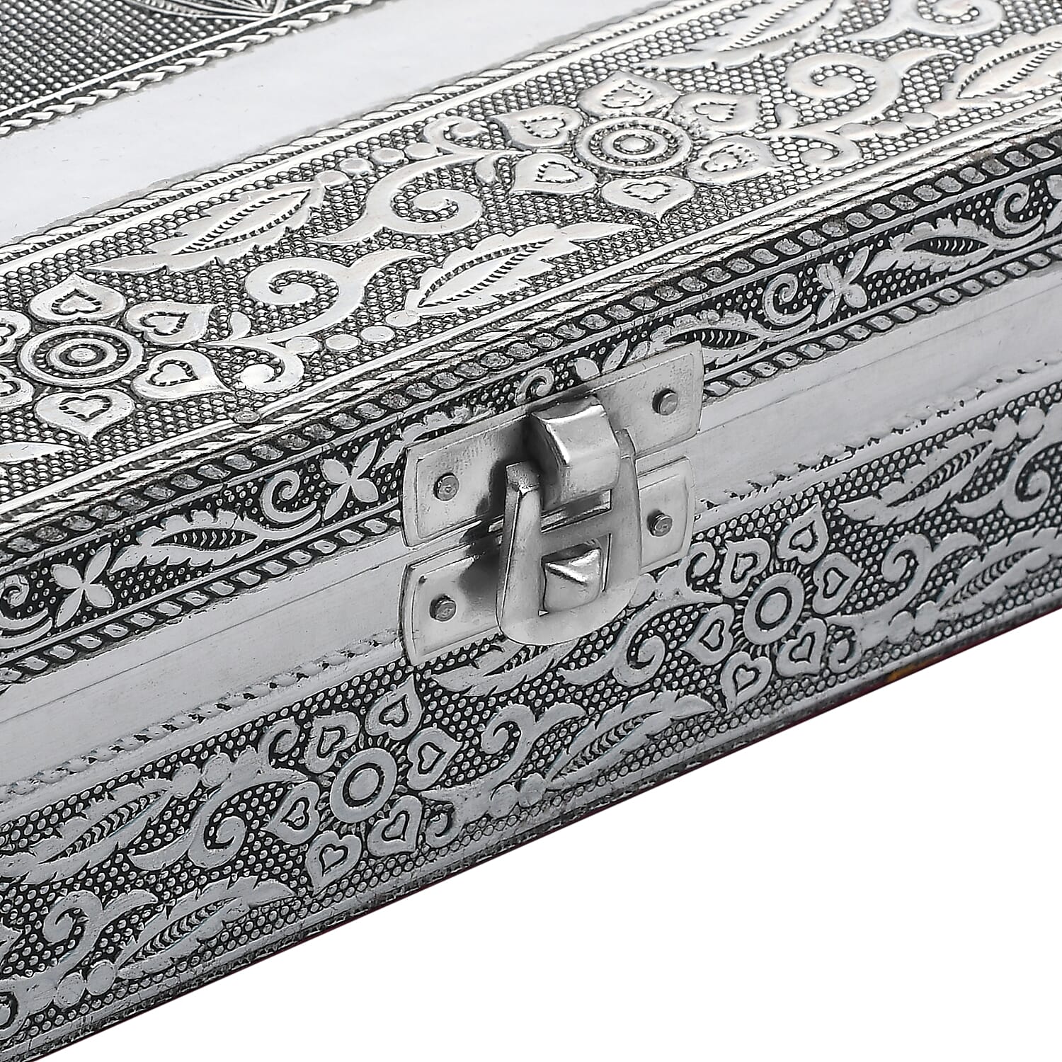 Hand Crafted Oxidized Owl Embossed Jewelry Box with Scratch Protection Interior