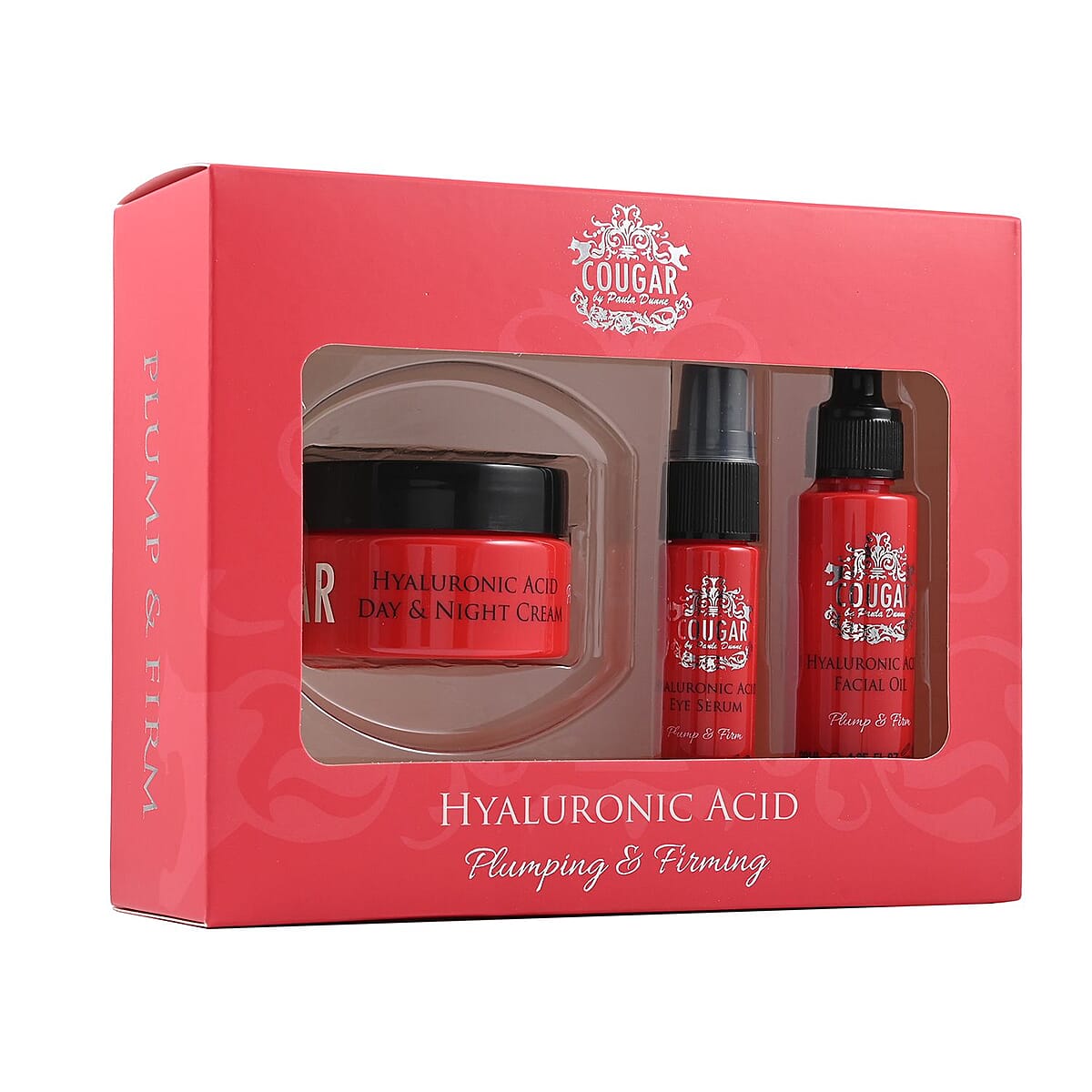 COUGAR by Paula Dunne Hyaluronic Acid Day & Night Cream (50 mL), Eye Serum (0.5 fl oz), Facial Oil (1.05 fl oz) image number 6