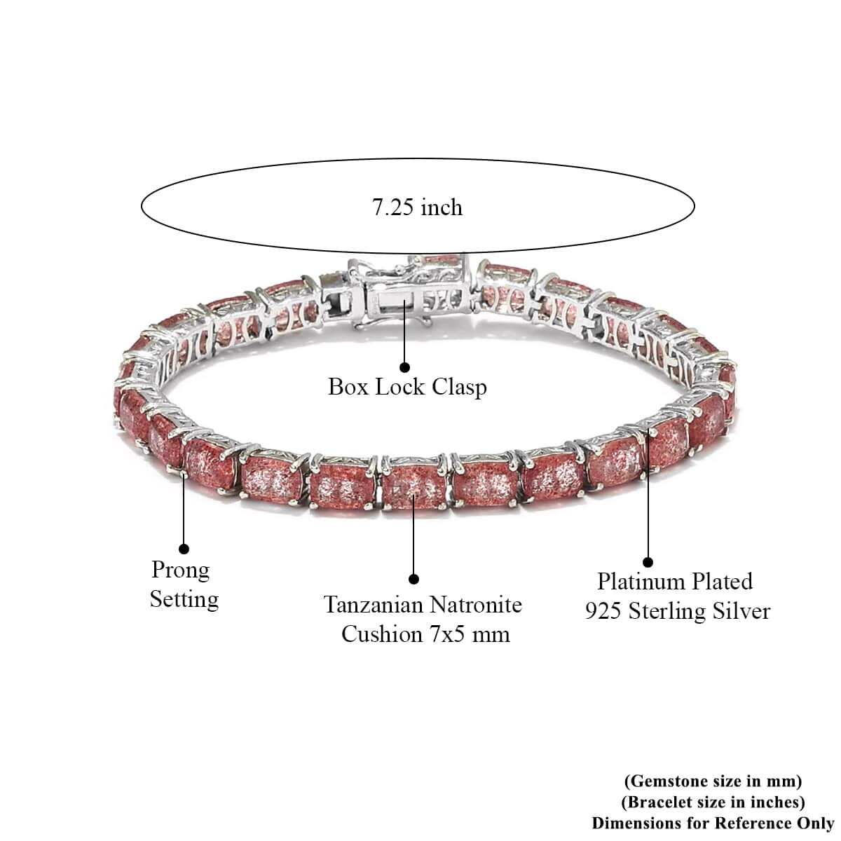 Tanzanian Natronite Tennis Bracelet in Platinum Over Sterling Silver (7.25 In) 20.65 ctw image number 5
