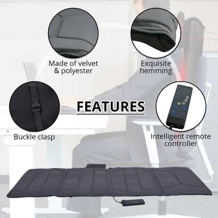 Homesmart Gray Full Body Massaging and Heating Mat with 10 Motors, 5 Modes and 3 Intensity Levels image number 2