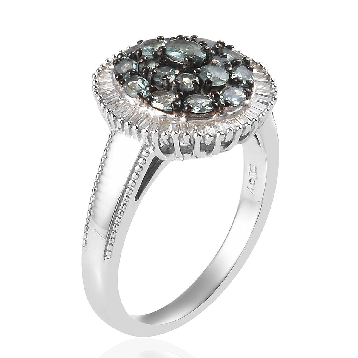 Narsipatnam Alexandrite and Diamond Ring in Platinum Over Sterling Silver (Size 5.0) 1.85 ctw image number 3