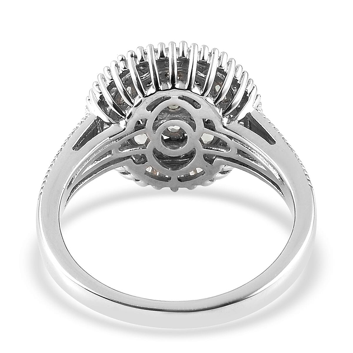 Narsipatnam Alexandrite and Diamond Ring in Platinum Over Sterling Silver (Size 5.0) 1.85 ctw image number 4